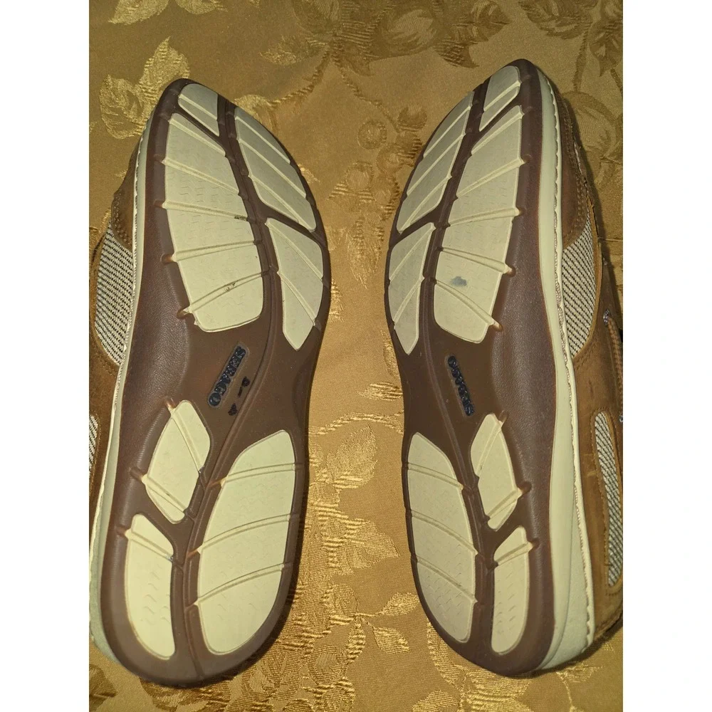 Sebago Clovehitch II Mens Brown Leather Mesh Boat Shoes 7000GE0 Size 10 M